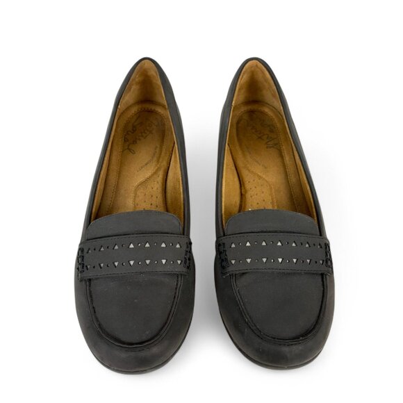 Natural Soul Naturalizer Black Loafers Size 8M Generous Preppy Office - Picture 3 of 14